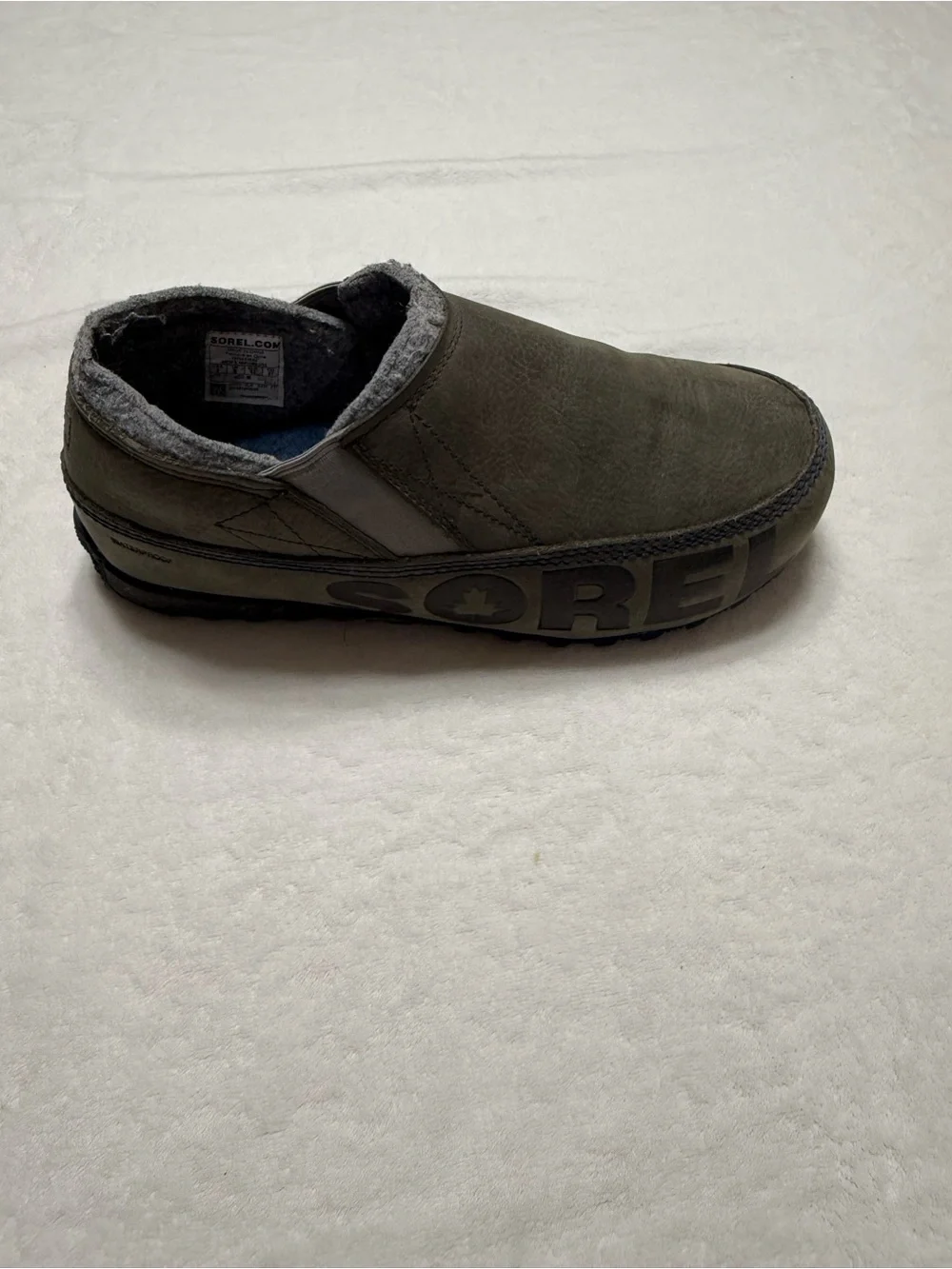 Sorel Men's Fairbanks Olive Green Suede Slip-On Loafers